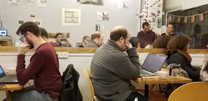 Inside at Imbala in Jerusalem