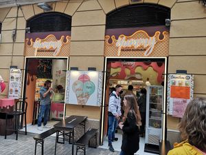 Outside at Yummy Helados in Malaga