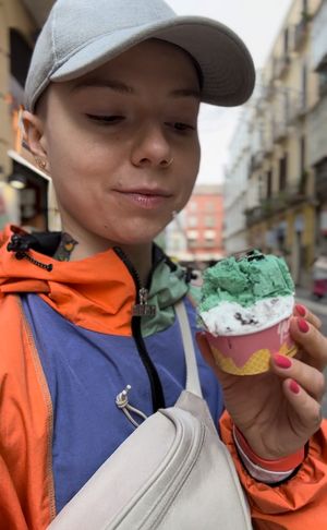 After eight and stracciatella  at Yummy Helados in Malaga
