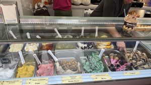 All vegan ice cream selection  at Yummy Helados in Malaga