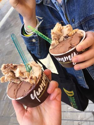 Snickers and Rocher Ice cream- very delicious! at Yummy Helados in Malaga