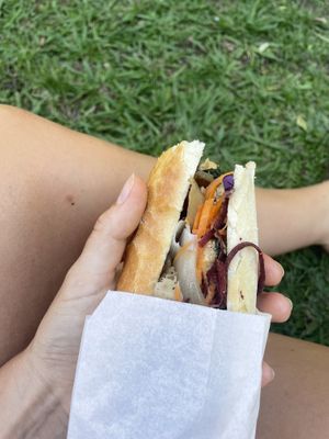Part of the baguette 🥖   at Pao Pao Queijo Queijo in Lisbon