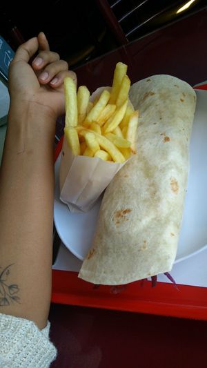 The wrap is huge and well served! at Pao Pao Queijo Queijo in Lisbon