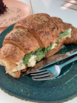 Vegan almond ricotta croissant   at Plan Bakery Cafe in Tenerife