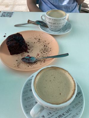 Soya coffees   at Plan Bakery Cafe in Tenerife