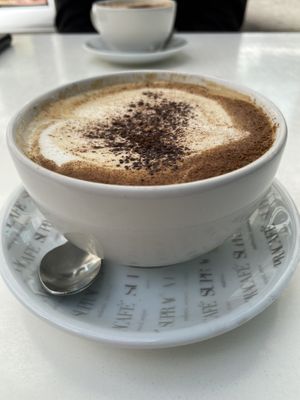 Cappuccino with soya milk  at Plan Bakery Cafe in Tenerife