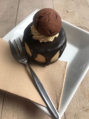 Cookies and Cream raw vegan cake  at Toad Hall in Motueka