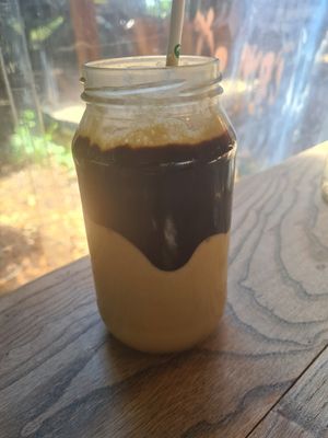 Vegan Iced Coffee at Toad Hall in Motueka