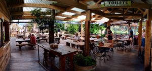 dining area at Toad Hall in Motueka