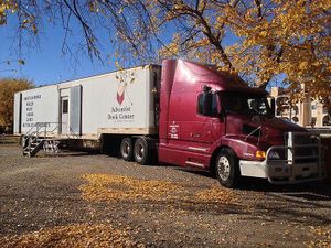 Mobile store that stops at cities across the province including calgary and Edmonton  at ABC Christian Store in Lacombe