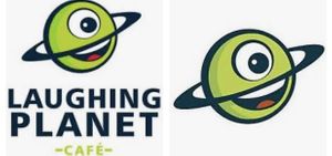 Logo  at Laughing Planet Cafe in Bloomington