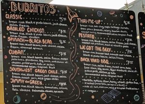 Burritos  at Laughing Planet Cafe in Bloomington