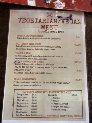 Ask for the special menu  at Full of Beans Cafe in Franz Josef Waiau