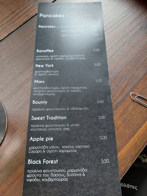vegan menu at Butterflies and Hurricanes in Thessaloniki