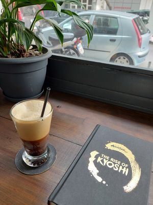 coffee at Butterflies and Hurricanes in Thessaloniki