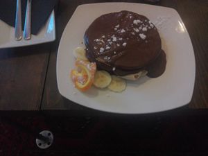 The best vegan pancakes I ever had in my life! at Butterflies and Hurricanes in Thessaloniki