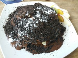 Banoffee with extra oreo at Butterflies and Hurricanes in Thessaloniki