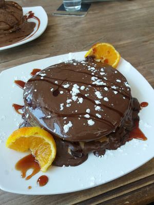 Mars pancakes at Butterflies and Hurricanes in Thessaloniki