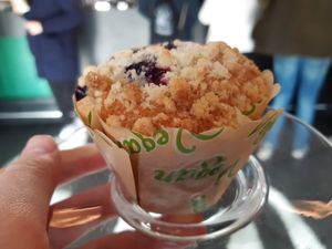 Blueberry muffin from the coffee counter at Zeughaus-Mensa im Marstall in Heidelberg