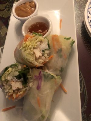 Salad rolls with tofu at Siam House in Bloomington