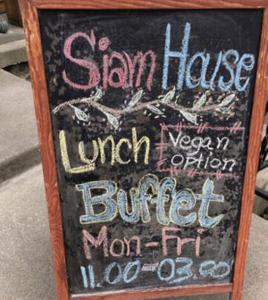 Lots of vegan options on menu... at Siam House in Bloomington