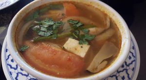 Lemongrass soup at Siam House in Bloomington