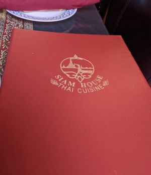 Menu... at Siam House in Bloomington