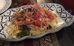 Vegetable pad thai  at Siam House in Bloomington