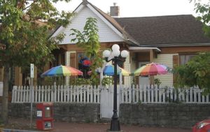 Outdoor seating  at Siam House in Bloomington