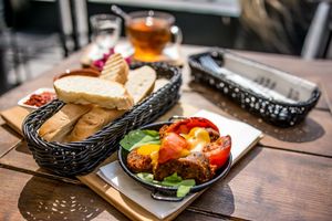 Huge choice of vegan breakfasts served until noon during the week and until 2 pm during weekends.  at Tel Aviv Urban Food in Lodz