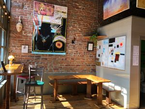Cheerful Dining Area at Superfood Bar in Denver