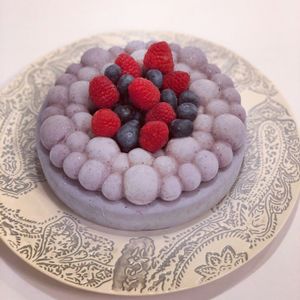 Raw vegan very berry cake at Biorganic in Chicago