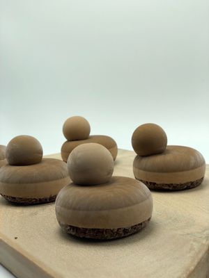 Raw mocha cake at Biorganic in Chicago