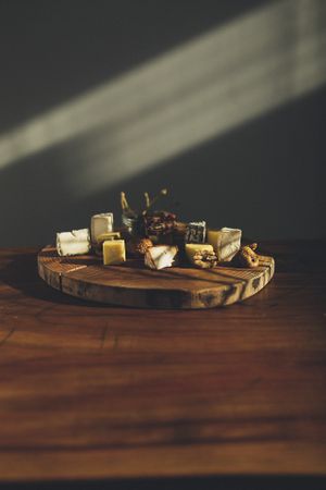 plant-based cheese plate at Kucha in Ljubljana