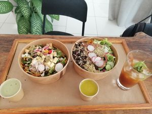 Sisa II. and Sisa K with iced tea at Kucha in Ljubljana