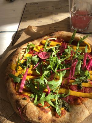 The best pizza🥰 at Kucha in Ljubljana