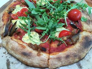 Sourdough pizza, available Wednesday’s only at Kucha in Ljubljana