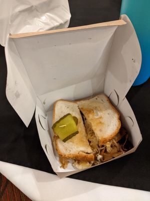 Gluten free Reuben sandwich at V Food Spot in London