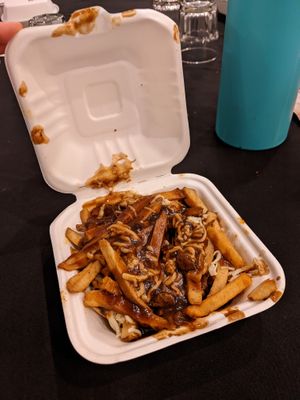 Gluten free poutine, regular size at V Food Spot in London