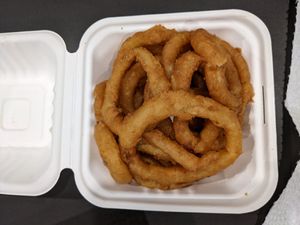 Onion rings at V Food Spot in London