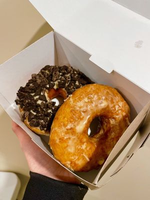 Oreo cooked crumble and Old fashioned glazed   at V Food Spot in London