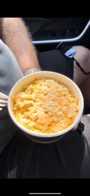 Mac and cheese - VERY cheesy  at V Food Spot in London