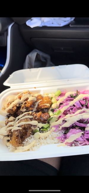 Honey Garlic Cauliflower Wing bowl  at V Food Spot in London