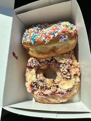 Sprinkle & Cherry Donuts  at V Food Spot in London