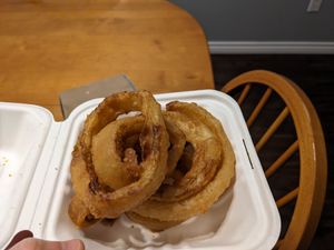 Onion rings at V Food Spot in London