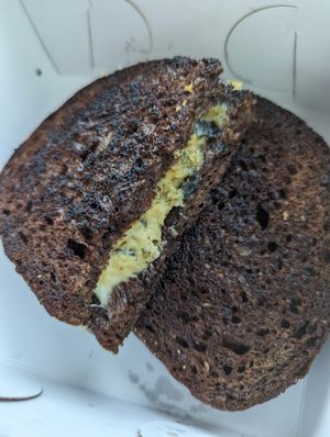 Spinach deep grilled cheese at V Food Spot in London