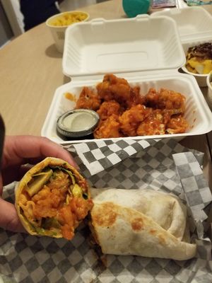 Buffalo Cauliflower Ceasar Wrap.....soo AMAZING!!!! at V Food Spot in London