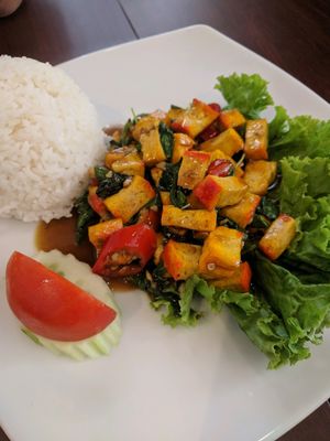 Spicy tofu at ThaiExpress in Bangkok