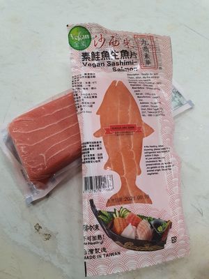 Vegan sashimi ~ Circuit Breaker Period Phase 2 at Friendly Vegetarian Food Supplier 善缘 - Pasir Panjang in Central Singapore
