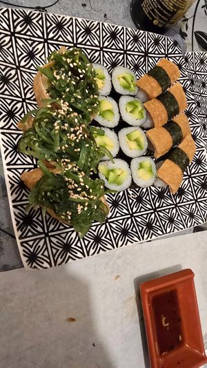 The shushi with topu skin- unique. at Lapamaki in Porto